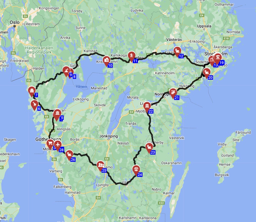 Map for Gothenburg Round trip  - Viking Trails and Nature Tales